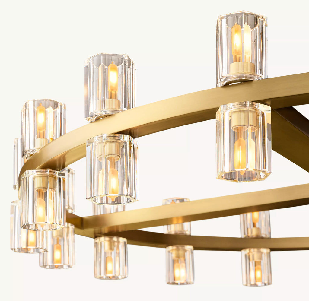 36 Inch Hexagonal Crystal Round Chandelier – Arcachon
