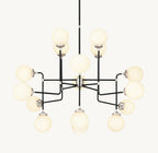 56 Inch Milk Glass Sputnik Globe Chandelier - Bistro