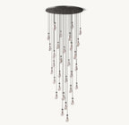 60 Inch Raindrop Glass Round Chandelier – Ava