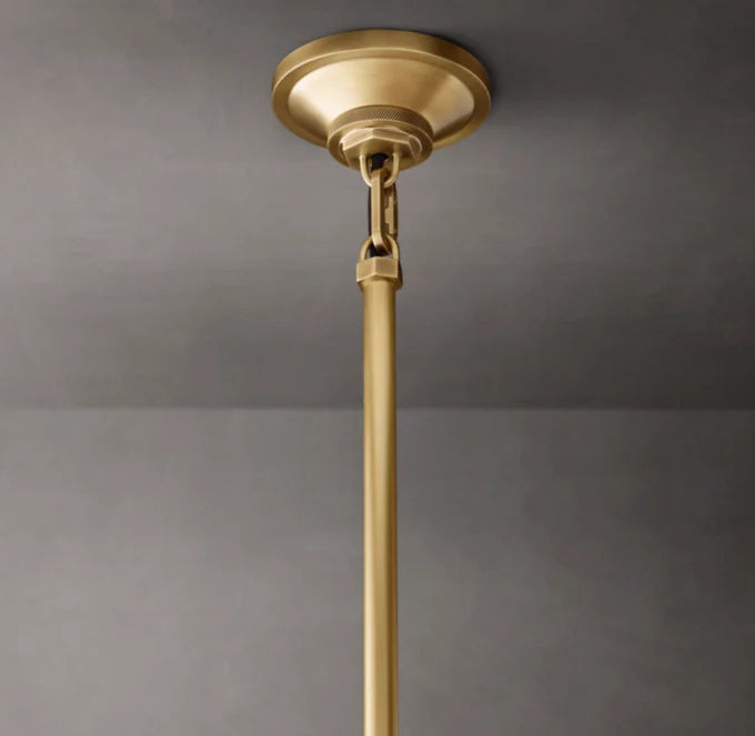 10 Inch Ribbed Glass Dome Pendant Light - Machinist