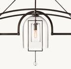 61 Inch Bell Glass Linear Chandelier - Fulcrum