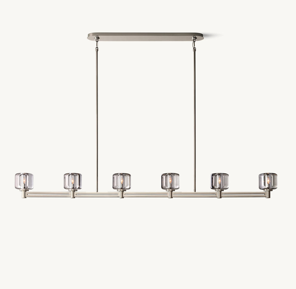 72 Inch Crystal Linear Candle Chandelier - Demaret