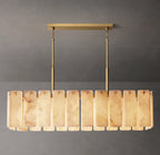 60 Inch Alabaster Rectangular Chandelier - Calamette