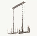 54 Inch Forged Candlestick Linear Chandelier - Thaddeus