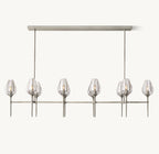 65 Inch Torchiere Crystal Linear Chandelier - Tulip