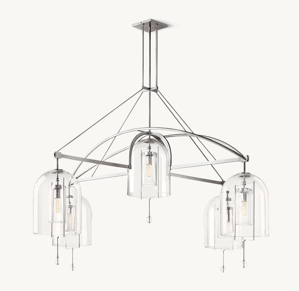 61 Inch Bell Glass Chandelier - Fulcrum