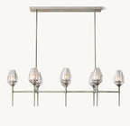 52 Inch Torchiere Crystal Linear Chandelier - Tulip