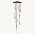 47 Inch Raindrop Glass Round Chandelier – Ava