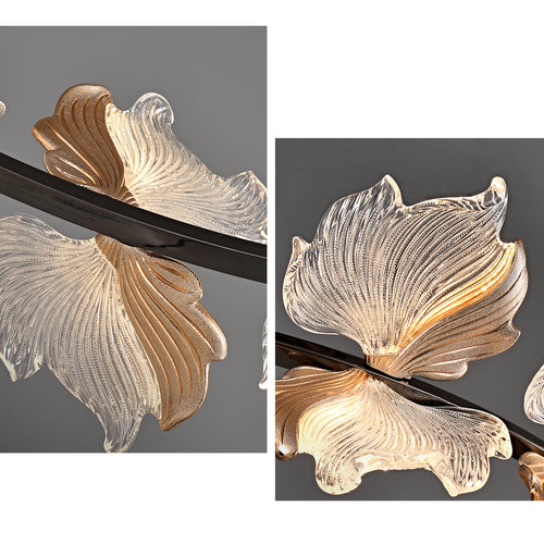 20 Inch Leaf Ring Chandelier - Flora