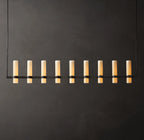 69 Inch Cylindrical Milk Glass Linear Chandelier - Ravelle