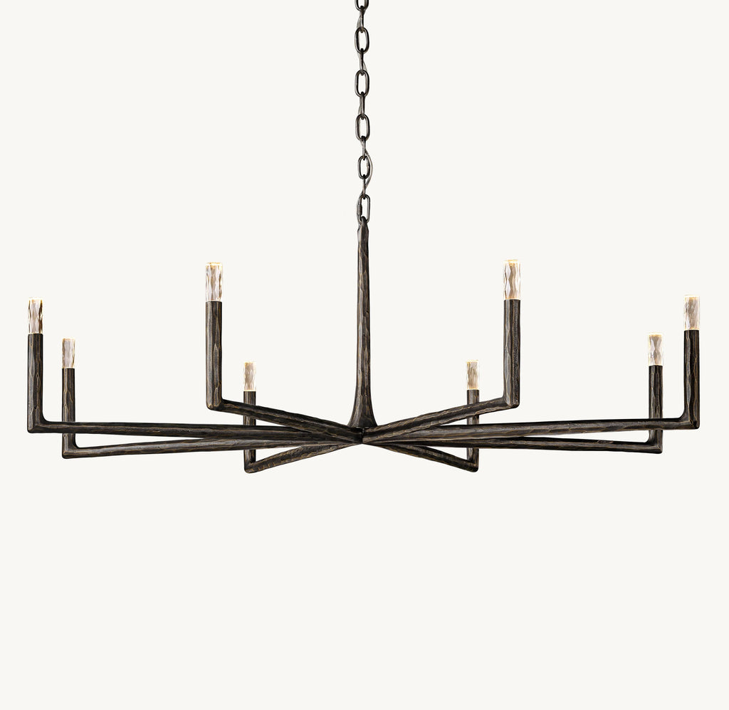 60 Inch Forged Candlestick Chandelier - Thaddeus