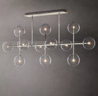 58 Inch Linear Sputnik Globe Glass Chandelier - Mobile