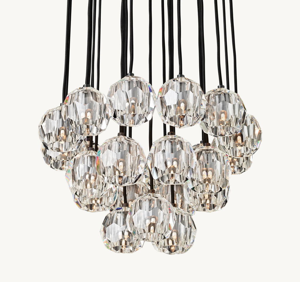 24 Inch Crystal Cluster Chandelier – Boule