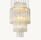 24 Inch Tronchi Murano Glass Tiered Chandelier - Serenella