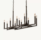 54 Inch Forged Candlestick Linear Chandelier - Thaddeus