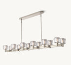 72 Inch Crystal Double Linear Candle Chandelier - Demaret