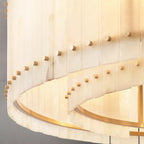 48 Inch Alabaster Round Chandelier - San Marco