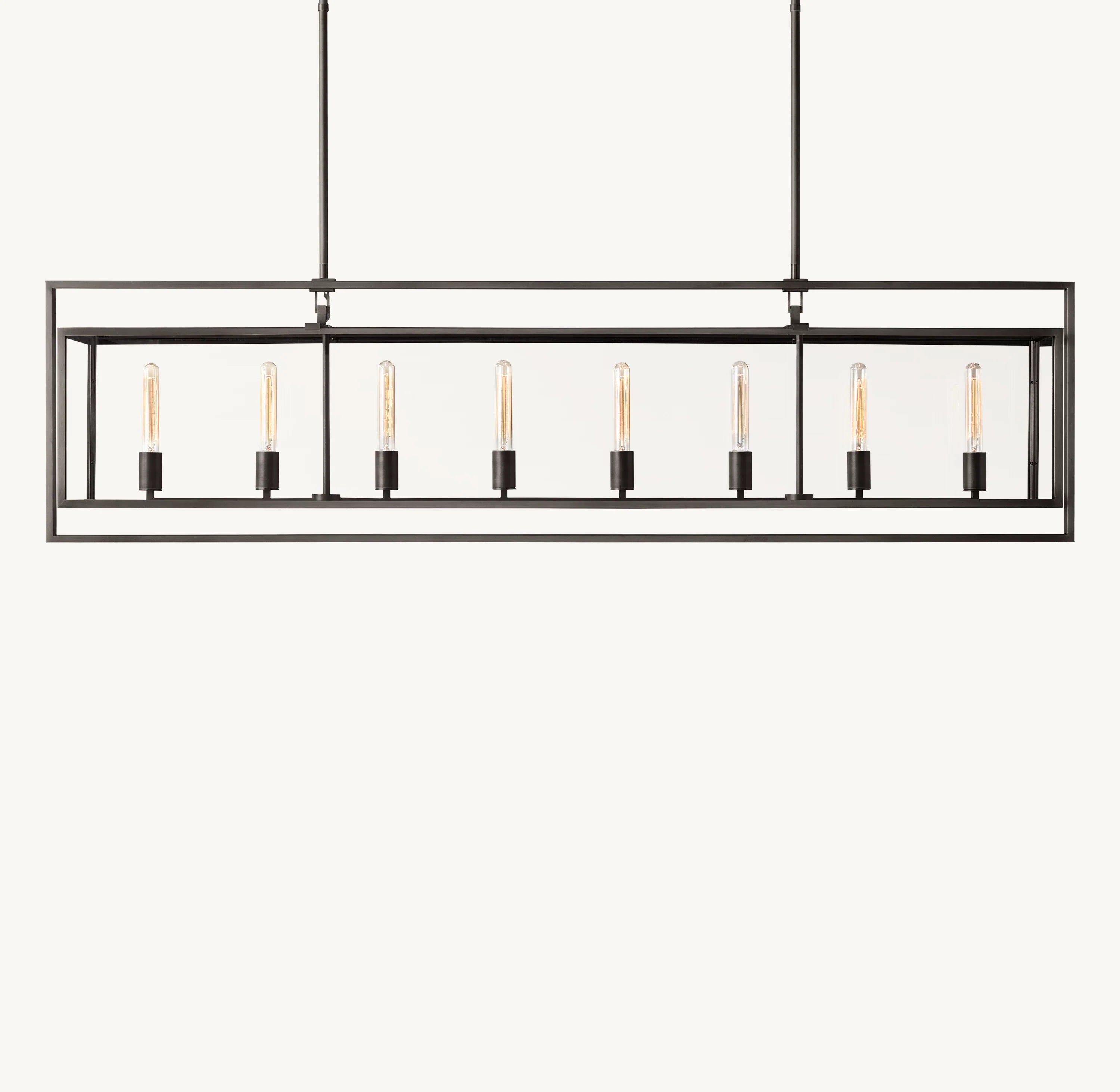 72 Inch Glass Rectangular Chandelier - Beckman