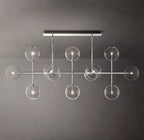 58 Inch Linear Sputnik Globe Glass Chandelier - Mobile