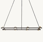 54 Inch Globe Crystal Rectangular Chandelier - Eclatant