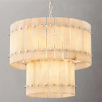 22 Inch Alabaster Two-Tier Chandelier - San Marco