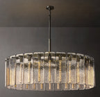 48 Inch Textured Glass Round Chandelier - Calamette