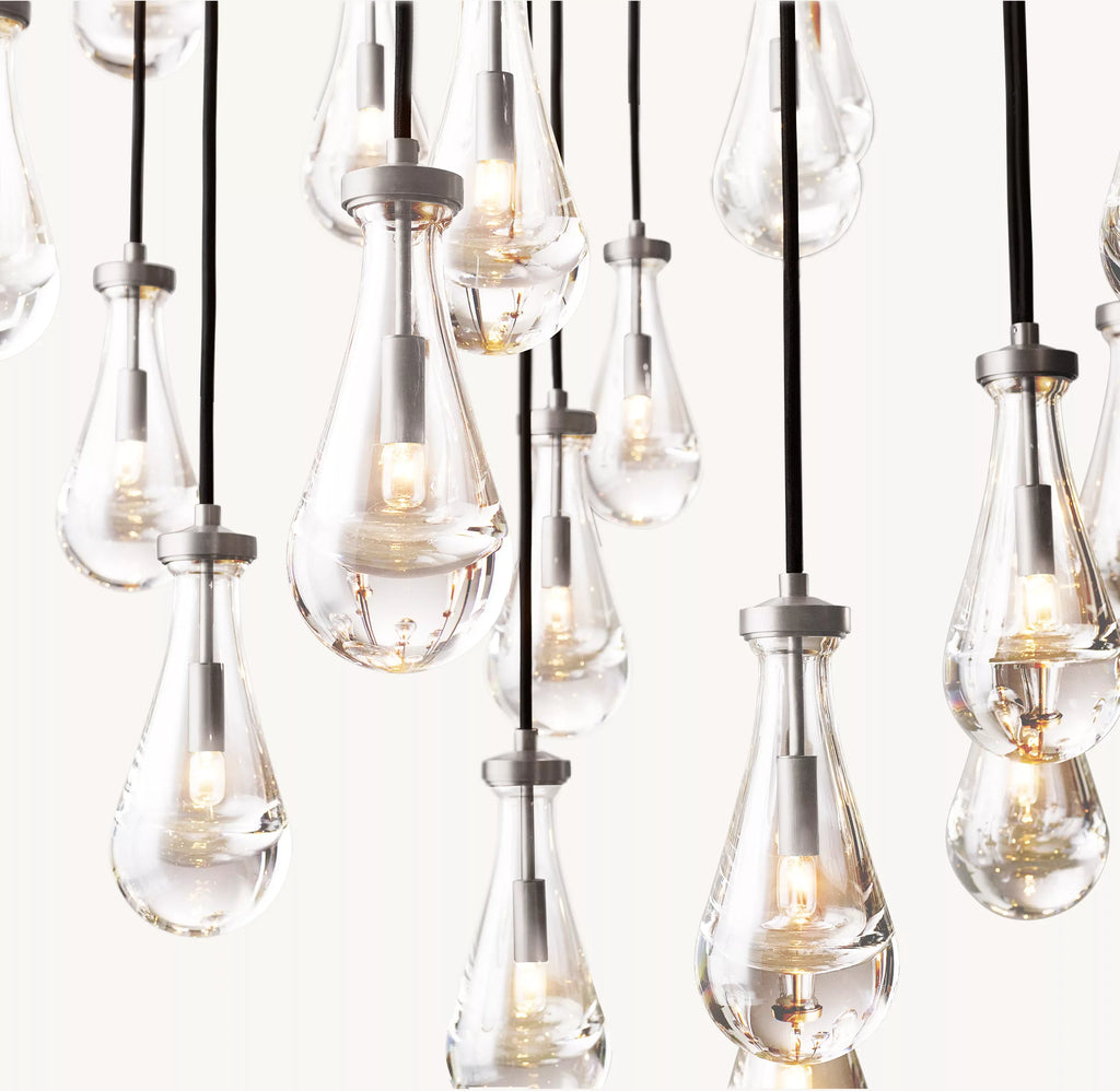 54 Inch Raindrop Linear Chandelier – Ava