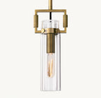 7 Inch Clear Glass Short Cylinder Pendant Light - Machinist