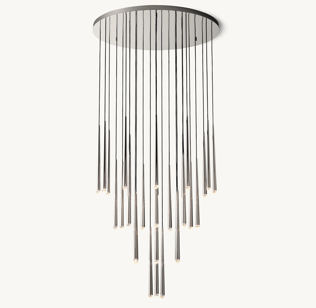 48 Inch Pin Cascading Round Chandelier - Aquitaine