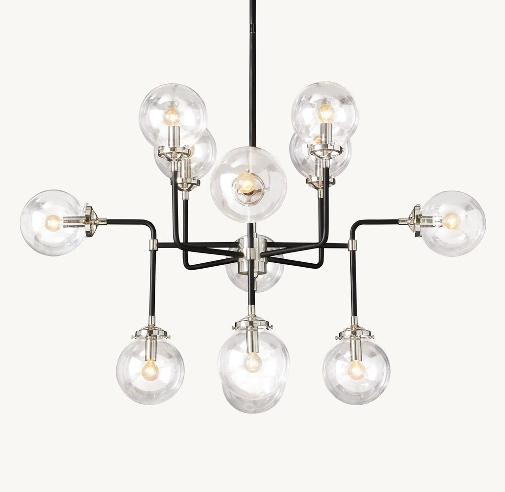 42 Inch Clear Glass Sputnik Globe Chandelier - Bistro