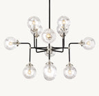 42 Inch Clear Glass Sputnik Globe Chandelier - Bistro