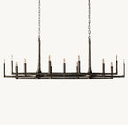 72 Inch Forged Candlestick Linear Chandelier - Thaddeus