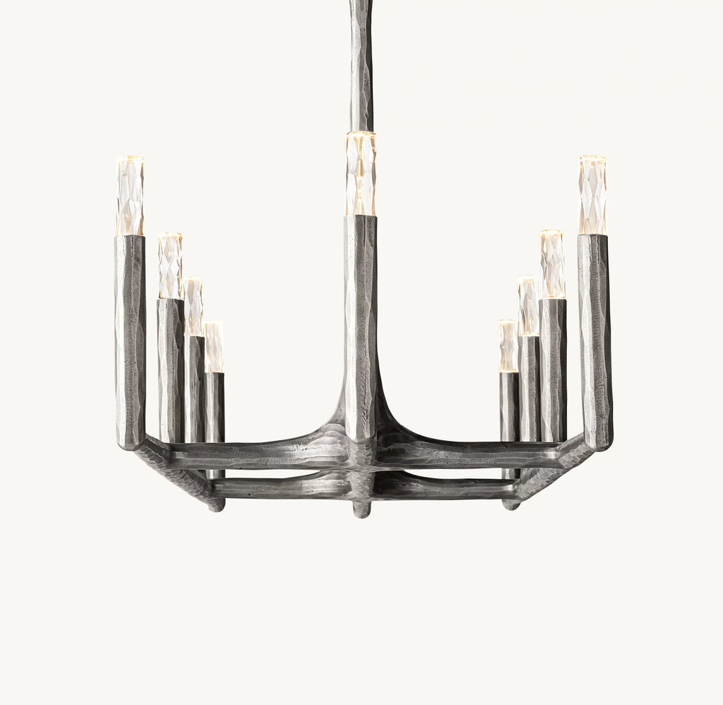 72 Inch Forged Candlestick Linear Chandelier - Thaddeus