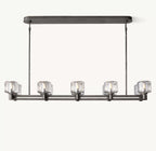 54 Inch Crystal Double Linear Candle Chandelier - Demaret