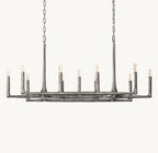 54 Inch Forged Candlestick Linear Chandelier - Thaddeus