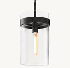 8 Inch Cylindrical Glass Pendant Light - Ravelle
