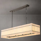 54 Inch Alabaster Rectangular Chandelier - San Marco