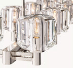 72 Inch Crystal Double Linear Candle Chandelier - Demaret