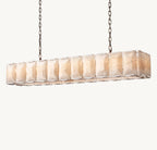 74 Inch Alabaster Rectangular Chandelier – Harlow