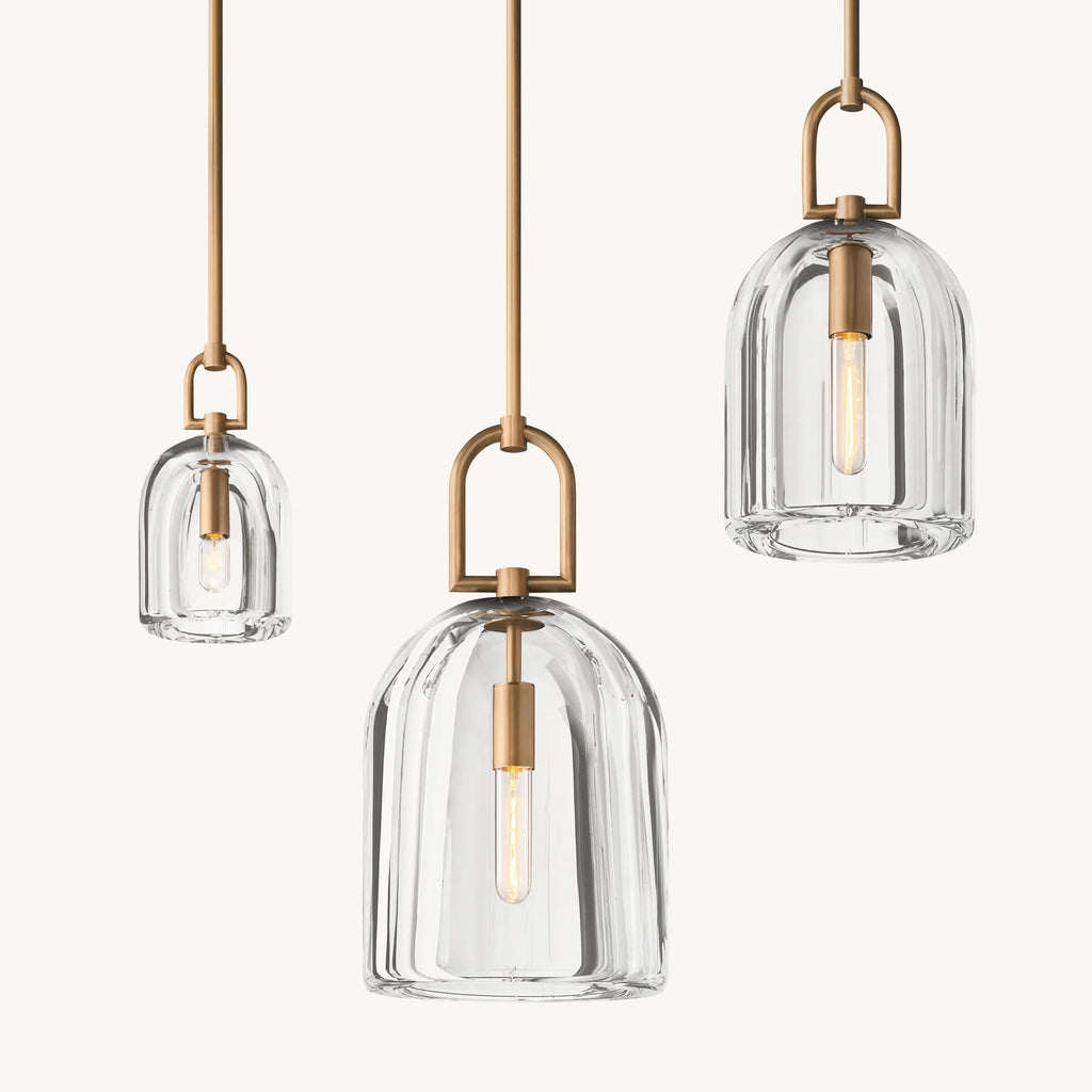 5 Inch Cloche Crystal Pendant Light - Botanist