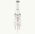 61 Inch Bell Glass Linear Chandelier - Fulcrum