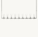 69 Inch Cylindrical Glass Candle Linear Chandelier - Ravelle