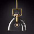 10 Inch Clear Glass Dome Pendant Light - Machinist