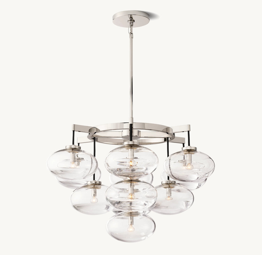 36 Inch Globe Glass Cluster Chandelier - Cabrette