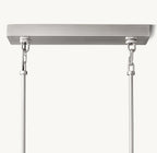 77 Inch Ribbed Clear Glass Rectangular Chandelier - Sirene