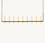 69 Inch Cylindrical Milk Glass Linear Chandelier - Ravelle