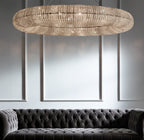 59 Inch Clear Crystal Bead Round Chandelier - Halo
