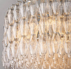 36 Inch Clear Murano Glass Round Chandelier - Chiara