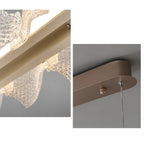 47 Inch Long LED Textured Acrylic Chandelier - Caelan