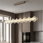 47 Inch Long LED Textured Acrylic Chandelier - Caelan